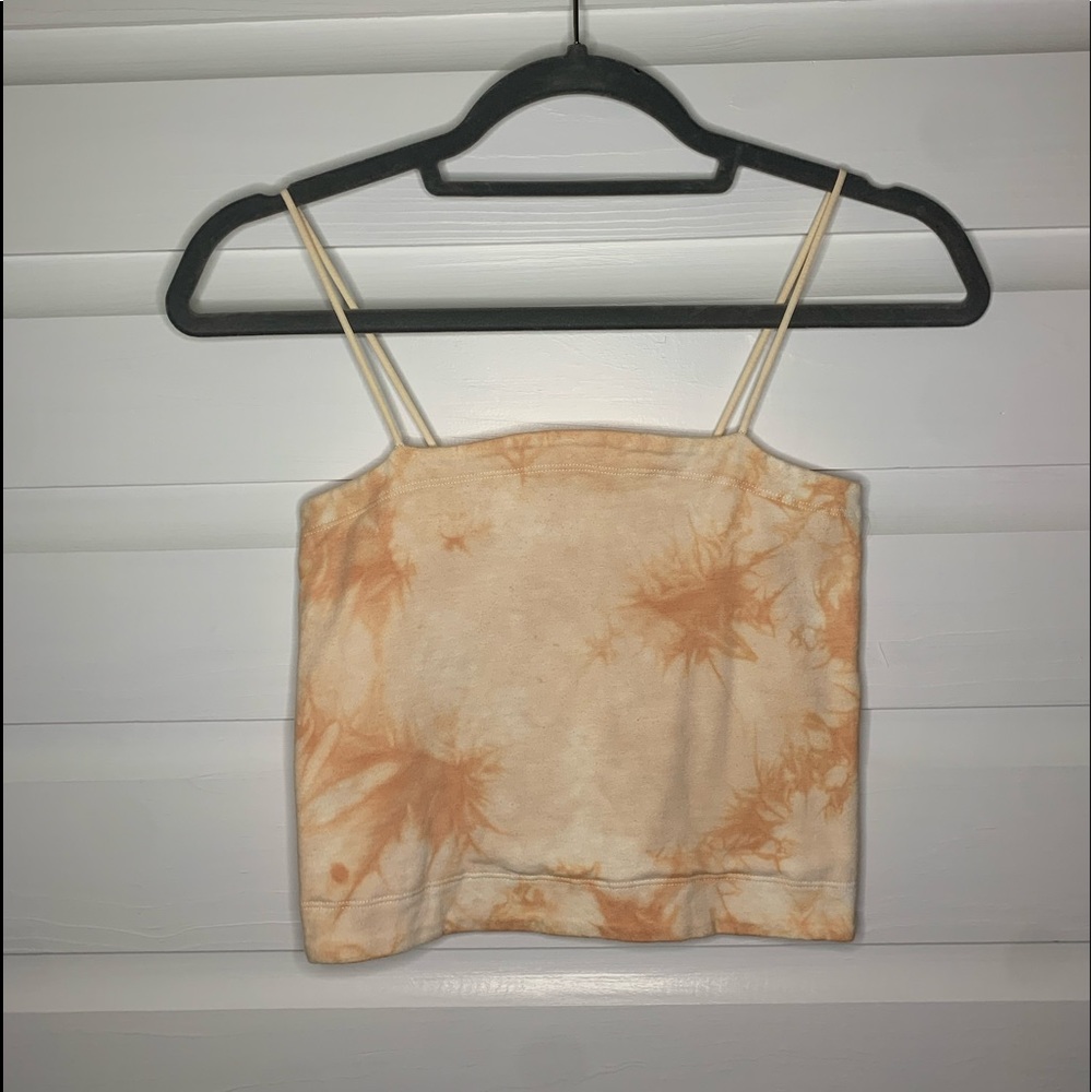 Small orange tie-dye tank top